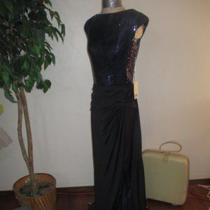 Sexy High slit Sequin Formal Prom Pageant Mother of Bride Dress Party Gown
